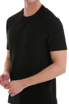 Regular Fit Black Crewneck T-Shirt - SAYKI