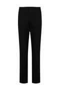 Regular Fit Black High Waist Cotton Casual Pants