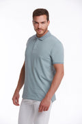 Regular Fit Blue 100% Cotton Polo T-Shirt