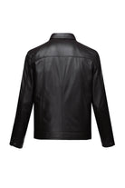 Regular Fit Brown Shirt Collar 100% Leather Coat - SAYKI