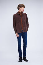 Regular Fit Corduroy Shacket Brown Casual Shirt - SAYKI