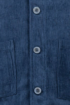 Regular Fit Corduroy Shacket Navy Casual Shirt - SAYKI