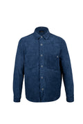 Regular Fit Corduroy Shacket Navy Casual Shirt