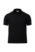 Regular Fit Cotton Blend Black Polo
