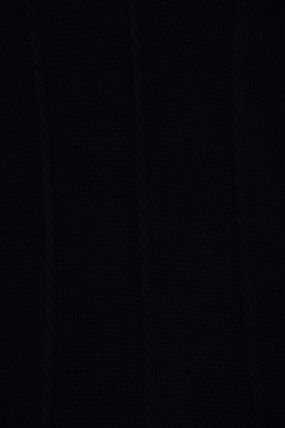 Regular Fit Cotton Blend Black Polo Sweater - SAYKI