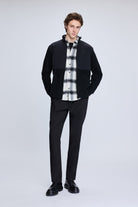 Regular Fit Cotton Blend Black Seasonal Coat - MIB