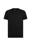 Regular Fit Cotton Blend Black V-Neck T-Shirt