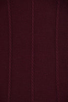 Regular Fit Cotton Blend Burgundy Polo Sweater - SAYKI
