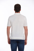 Regular Fit Cotton Blend Ecru Polo T-Shirt - MIB