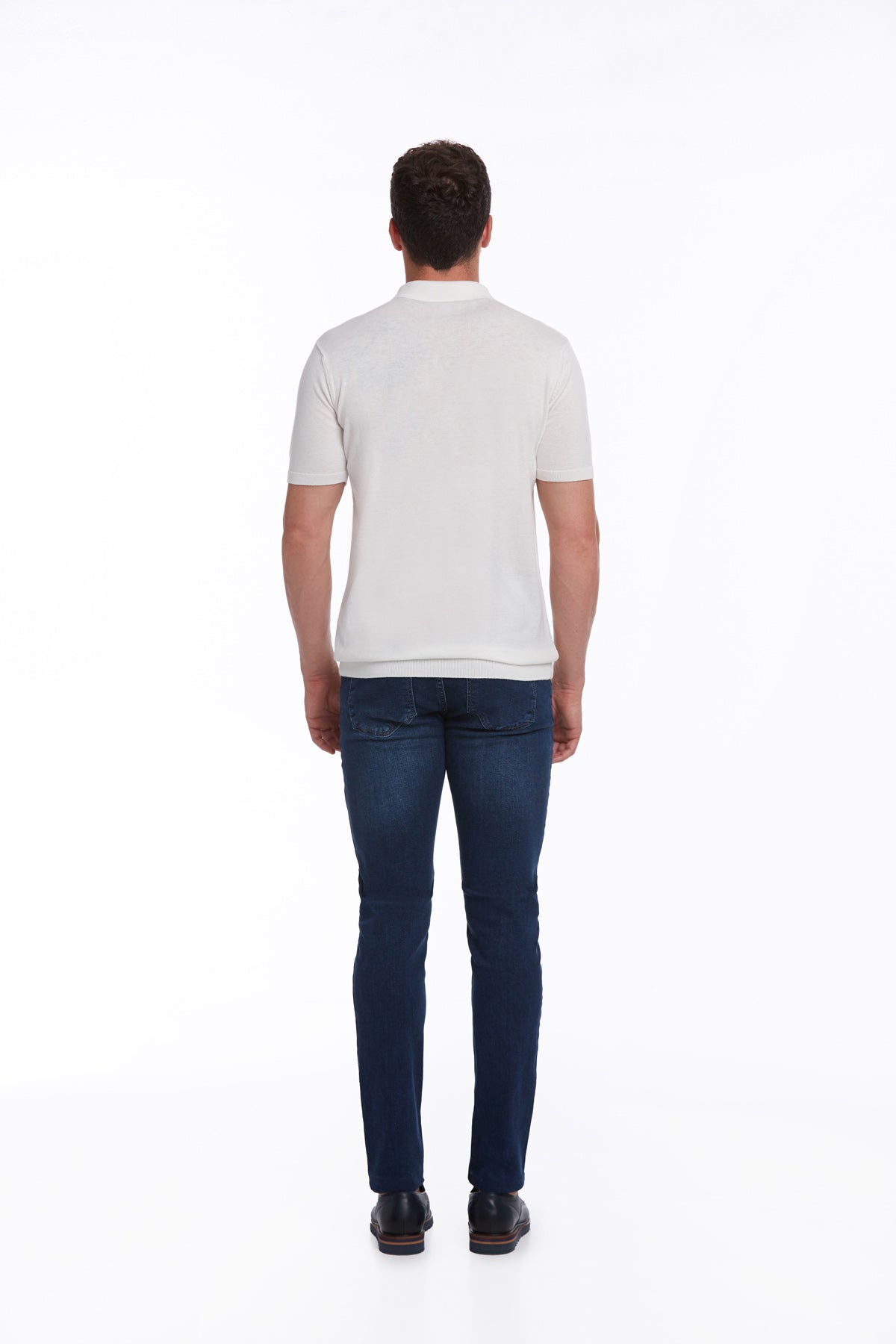 Regular Fit Cotton Blend Ecru Polo T-Shirt - MIB