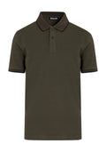 Regular Fit Cotton Blend Khaki Polo T-Shirt