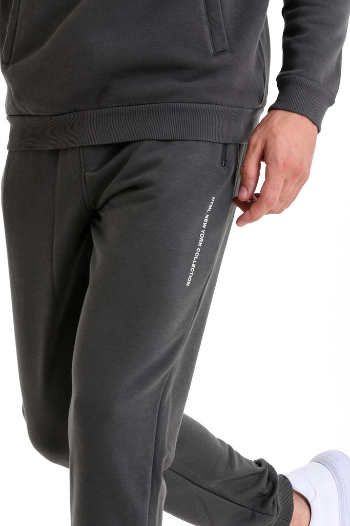 Regular Fit Cotton Blend Khaki Sweatpants - Sweatpants