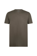 Regular Fit Cotton Blend Khaki V-Neck T-Shirt