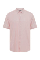 Regular Fit Cotton Blend Red Dress Shirt - SAYKI