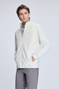 Regular Fit Cotton Blend White Seasonal Coat