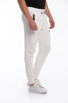 Regular Fit Cotton Blend White Sweatpants - MIB