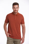 Regular Fit Cotton Cinnamon Polo T-Shirt