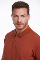 Regular Fit Cotton Cinnamon Polo T-Shirt - SAYKI