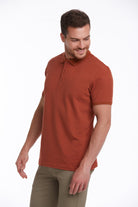 Regular Fit Cotton Cinnamon Polo T-Shirt - SAYKI