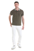 Regular Fit Cotton Khaki Polo T-Shirt - SAYKI