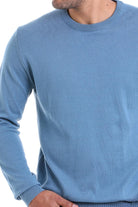 Regular Fit Cotton Mint Crewneck Sweater - SAYKI