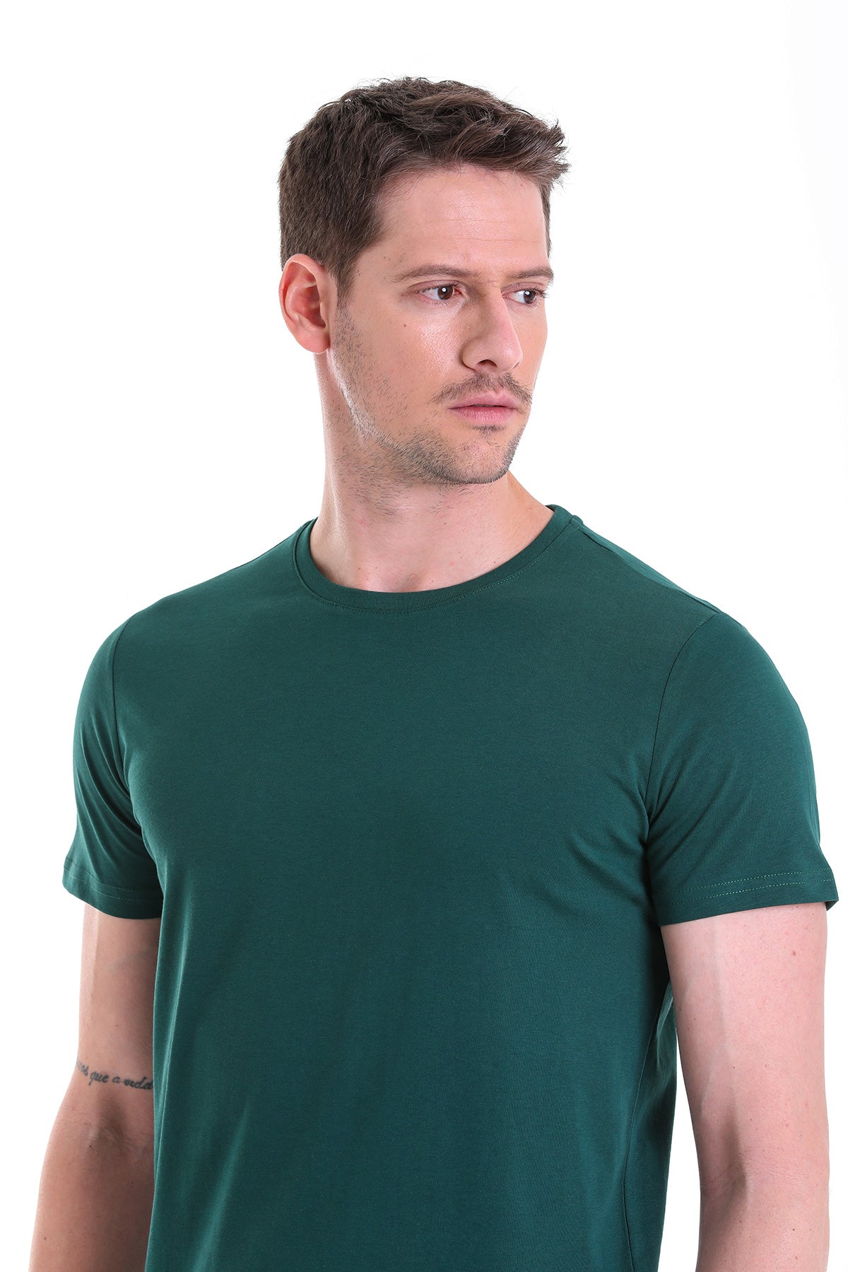 Regular Fit Cotton Nefti Crew Neck T-Shirt - SAYKI