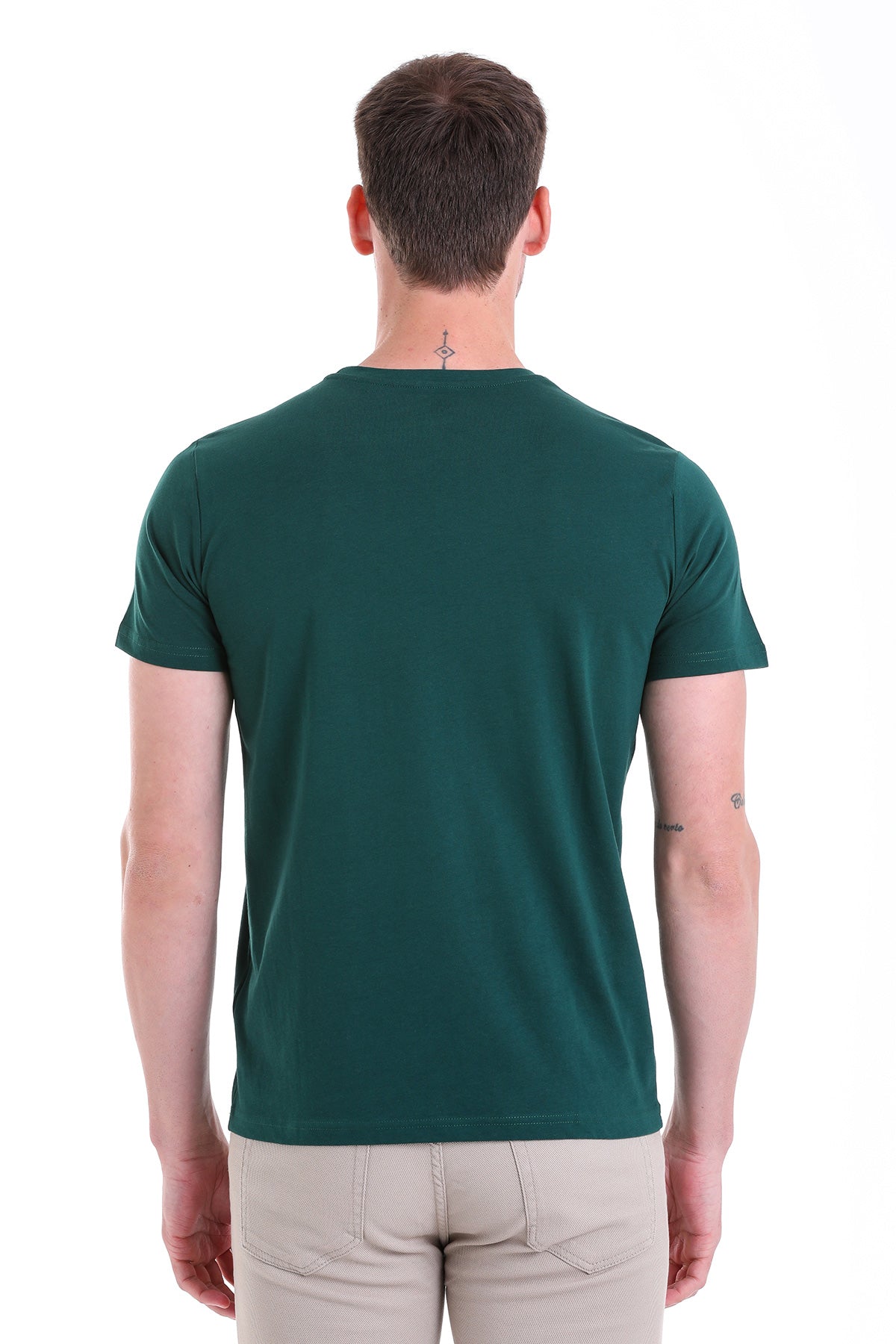 Regular Fit Cotton Nefti Crew Neck T-Shirt - SAYKI