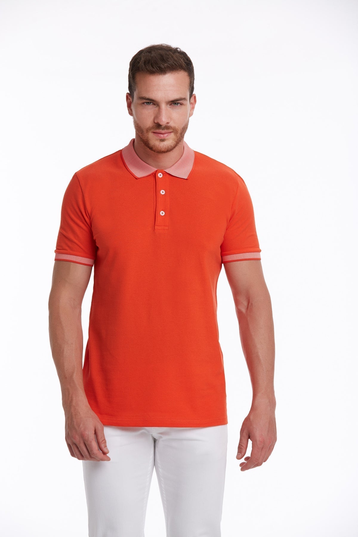 Regular Fit Cotton Pomegranate Flower Polo T-Shirt - MIB