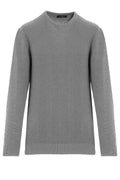 Regular Fit Gray Cotton Blend Crewneck Sweater