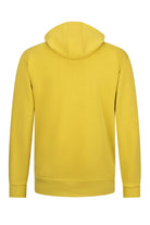 Regular Fit Half Zip Cotton Blend Saffron Hooded Sweatshirt