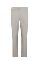 Beige chino trousers with a classic straight-leg cut and button closure.