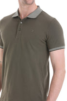 Regular Fit Khaki 100% Cotton Polo T-Shirt - SAYKI