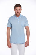 Regular Fit Light Blue 100% Cotton Polo T-Shirt