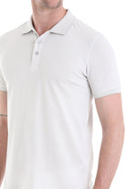 Regular Fit Light Gray 100% Cotton Polo T-Shirt - SAYKI