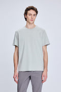 Regular Fit Light Gray Cotton Blend Crewneck T-Shirt