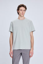 Regular Fit Light Gray Cotton Blend Crewneck T-Shirt - MIB