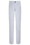 Regular Fit Low Waist Ice Blue Cotton Casual Pants