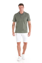 Regular Fit Mercezired Cotton Khaki Polo T-Shirt - SAYKI