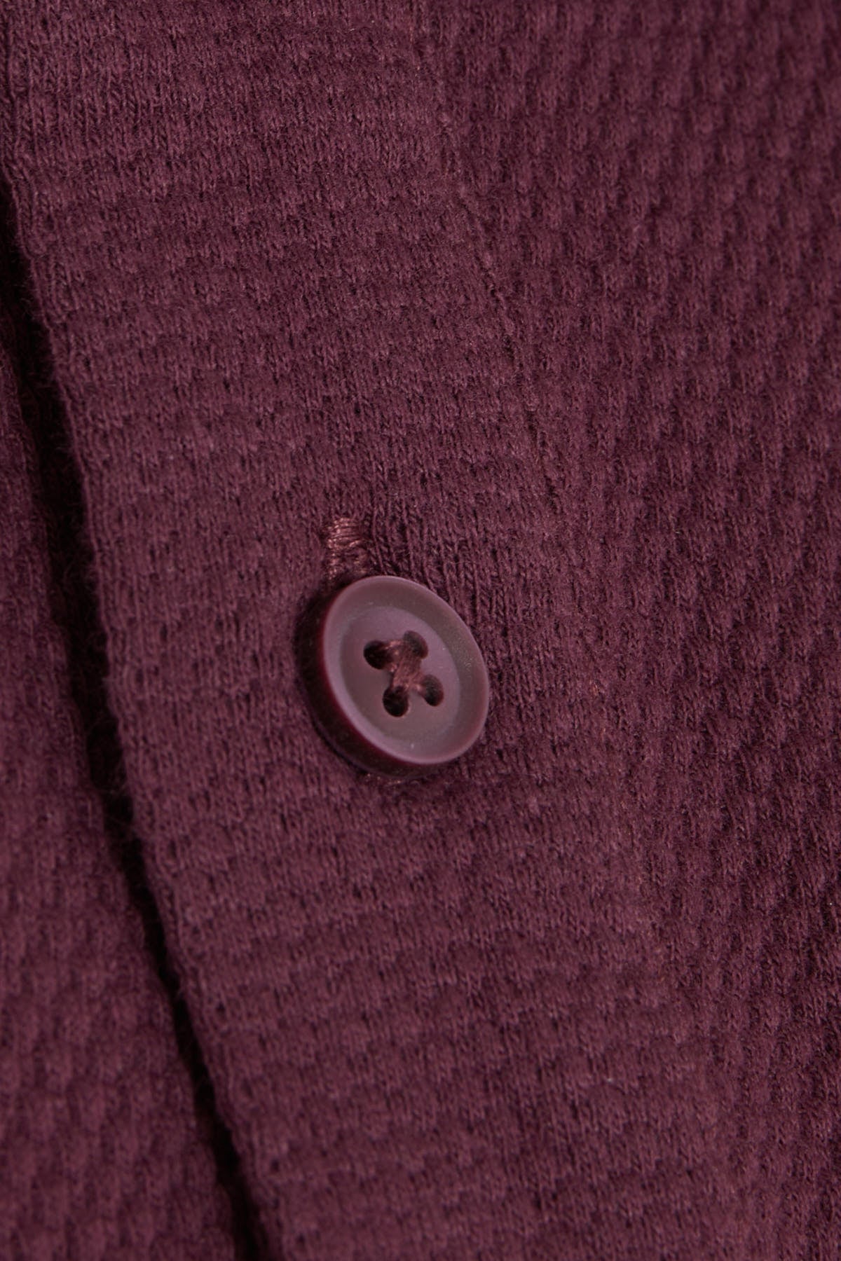 Regular Fit Patterned Cotton Blend Plum Polo T-Shirt - MIB