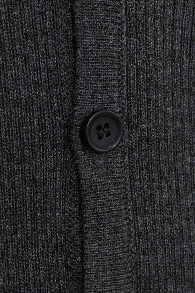 Regular Fit Patterned Wool Blend Black Cardigan - MIB