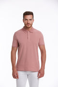 Regular Fit Pink Basic Cotton Polo T-Shirt