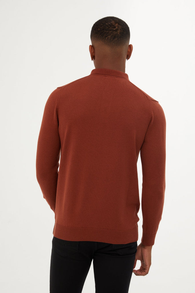 Regular Fit Plain Cotton Blend Green Polo Sweater - MIB