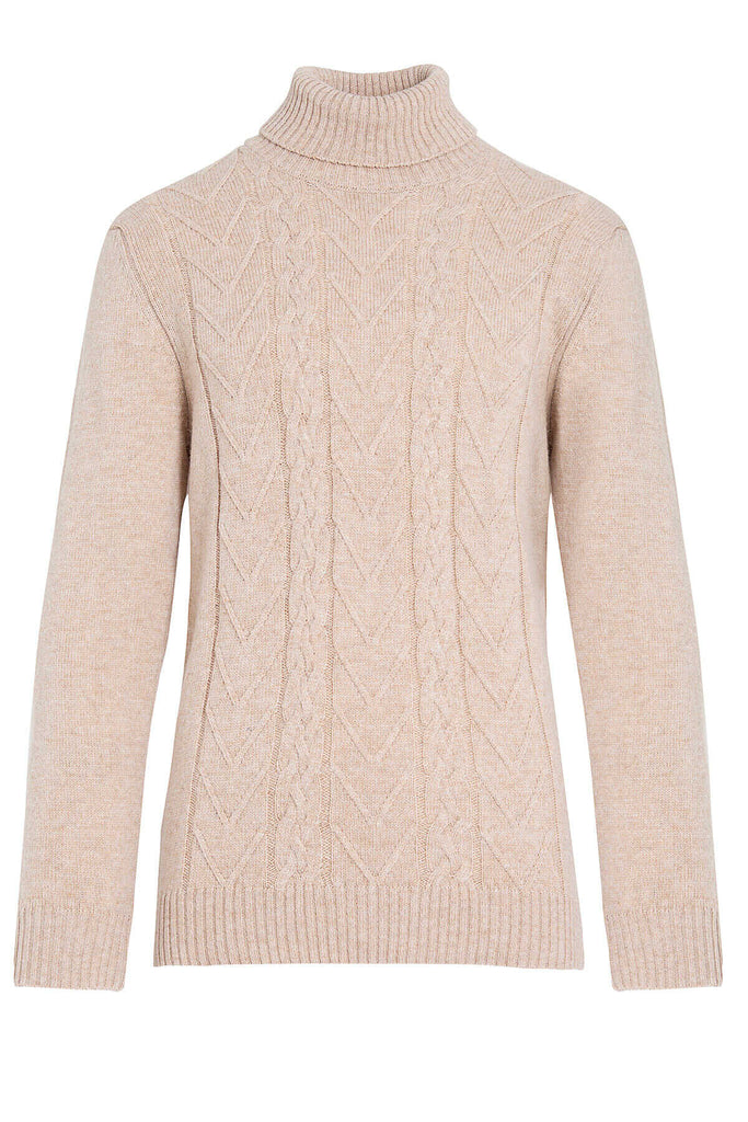 Regular Fit Plain Wool Blend Dark Gray Turtleneck Sweater
