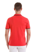 Regular Fit Pomegranate Flower Basic Cotton Polo T-Shirt