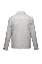 Regular Fit Shirt Collar Stone 100% Leather Coat - SAYKI