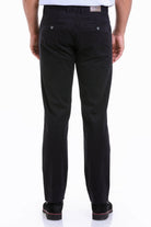Regular Fit Side Pocket High Waist Black Cotton Casual