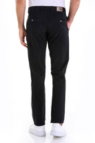 Regular Fit Side Pocket High Waist Black Cotton Casual