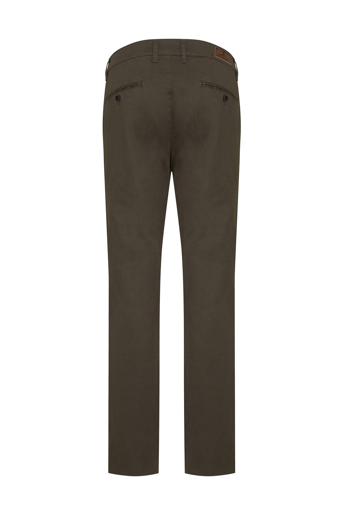 Regular Fit Side Pocket High Waist Khaki Cotton Casual