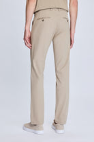 Regular Fit Side Pocket High Waist Mink Casual Pants - MIB