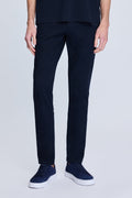 Regular Fit Side Pocket High Waist Navy Casual Pants